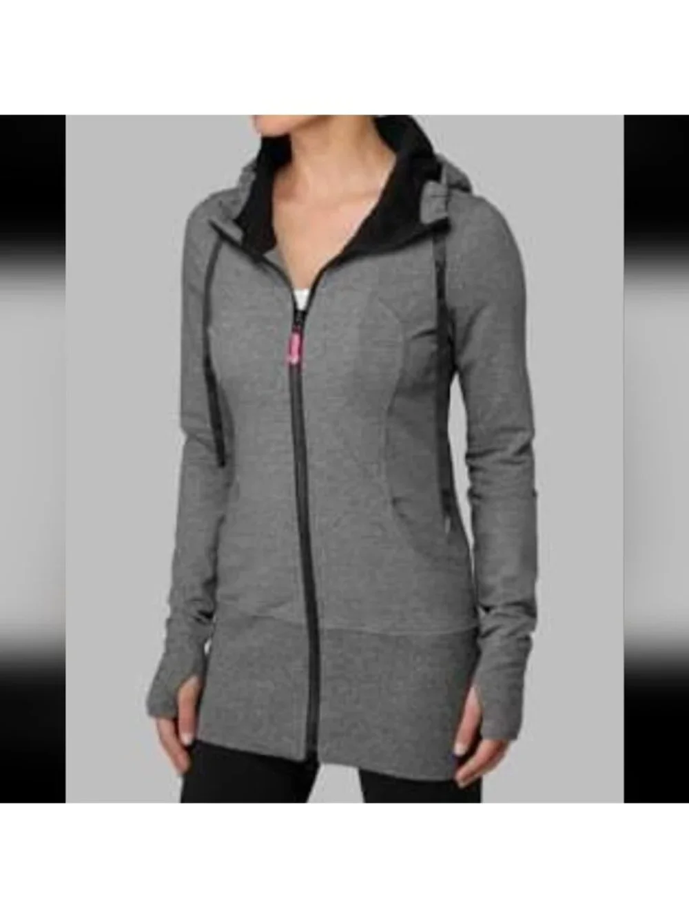 Lululemon Wear with all Heathered Black Hooded JACKET